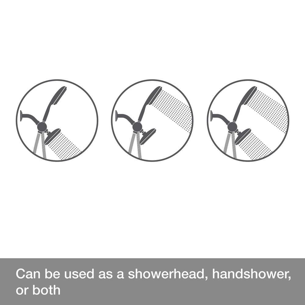 KOHLER Rosewood 6-Spray Patterns 1.75 GPM 4.93 in. Wall Mount Dual Shower Heads in Vibrant Brushed Nickel K-R27216-G-BN