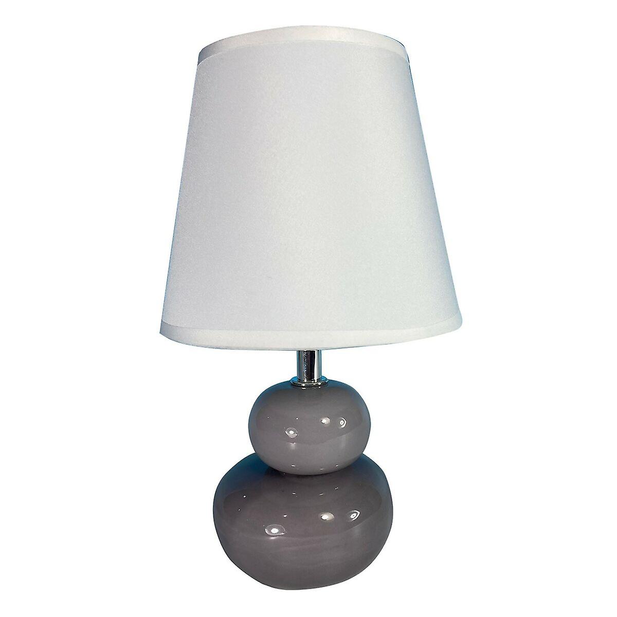 Desk lamp Versa Grey Ceramic Textile (15 x 22，5 x 9，5 cm)