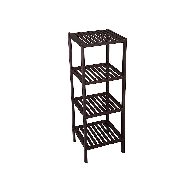 Wicker Bathroom Shelf Stand 4-Tier Multifunctional Storage Rack Shelving Unit