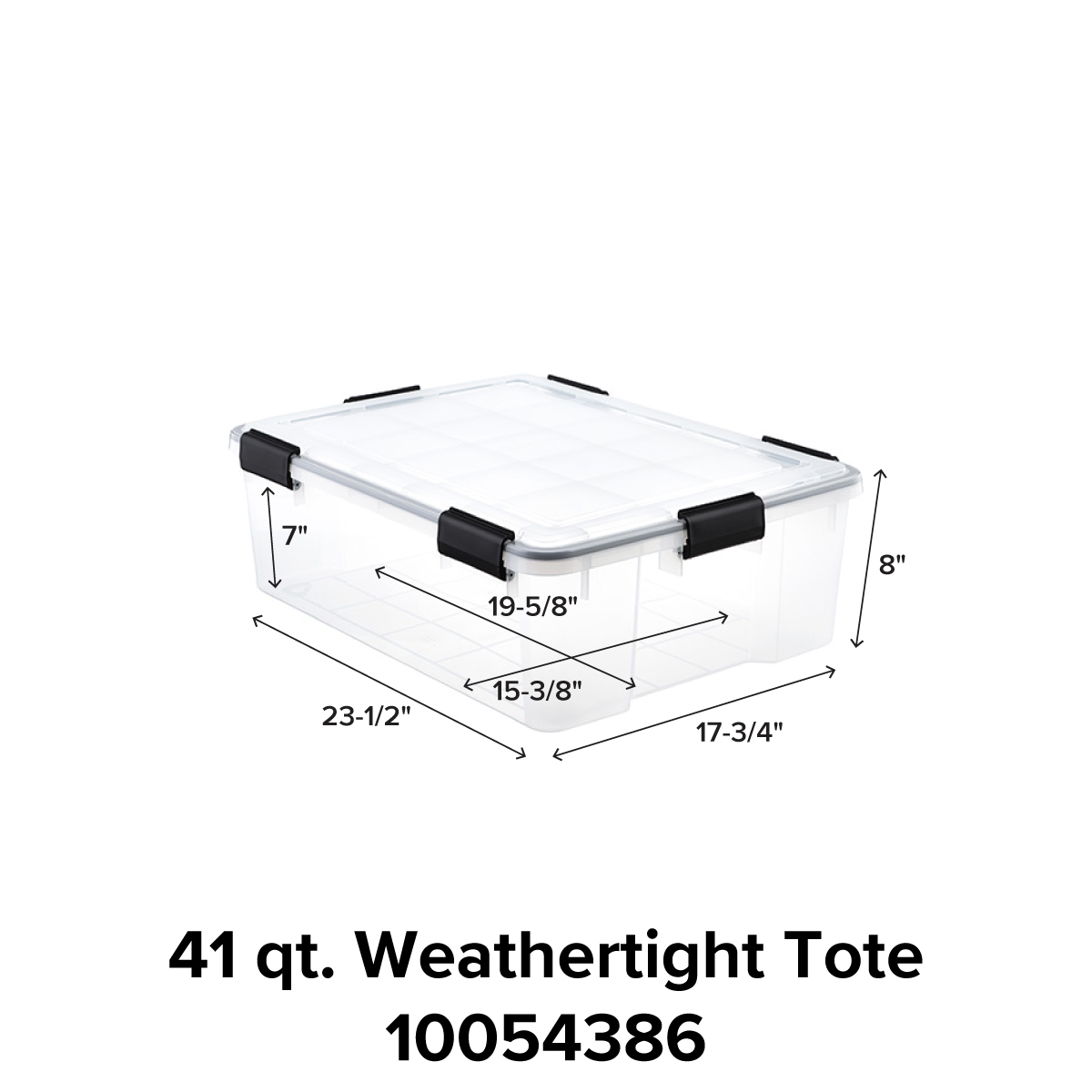 Clear Weathertight Totes