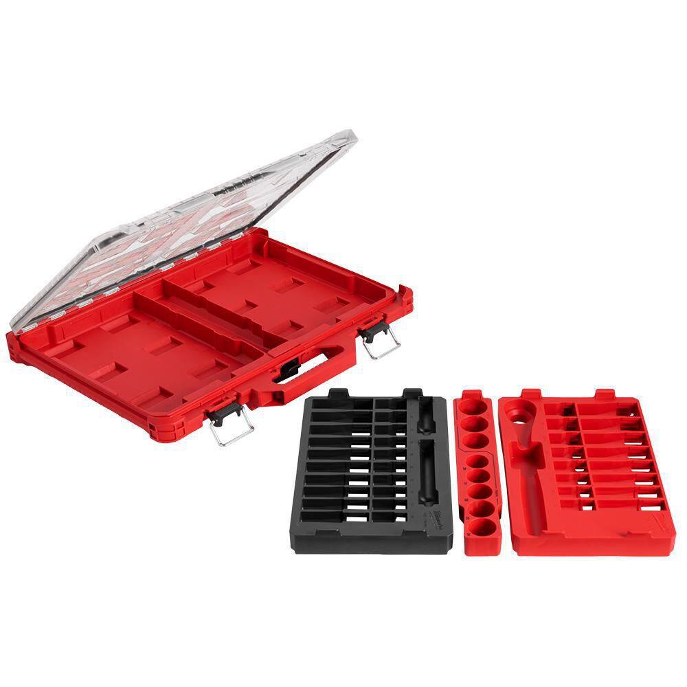 MW 12 in. Drive SAEMetric Ratchet and Socket Mechanics Tool Set with PACKOUT Case (47-Piece) 48-22-9487