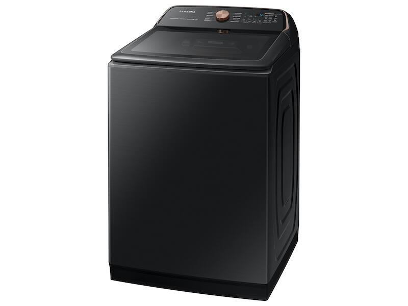 Samsung WA55A7700AV 5.5 Cu. Ft. Extra-Large Capacity Smart Top Load Washer With Auto Dispense System In Brushed Black