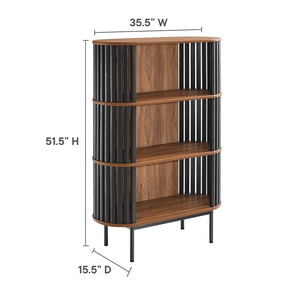 Collins Modern Two tone Wooden 3 shelf Bookcase Display Cabinet