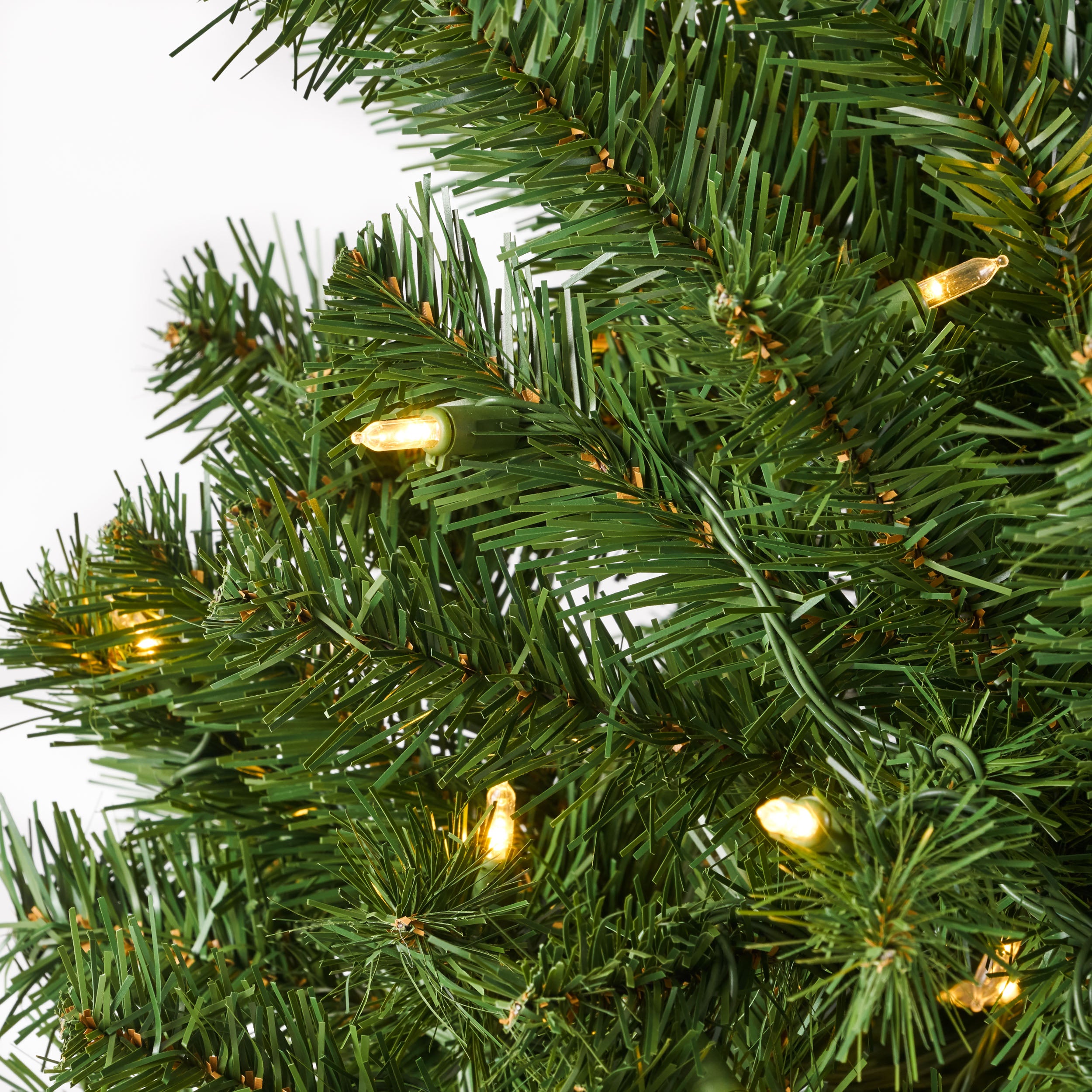 4.5-foot Noble Fir Pre-Lit Clear LED Hinged Artificial Christmas Tree