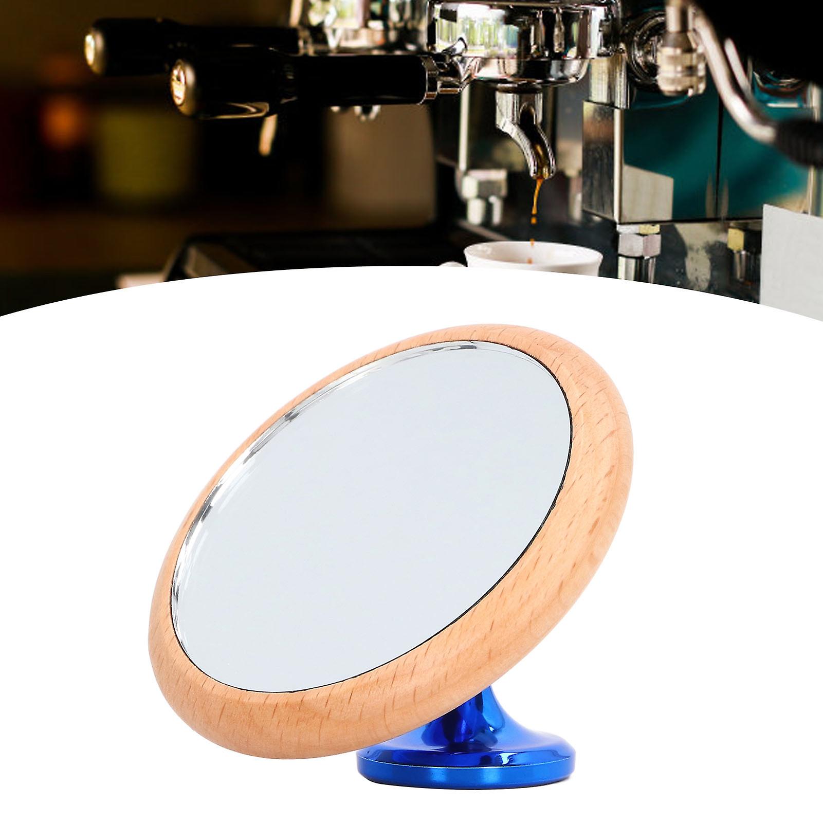 Coffee Reflective Mirror Multidirectional Rotation Adjustable Magnetism Observative Mirror for Kitchen Blue