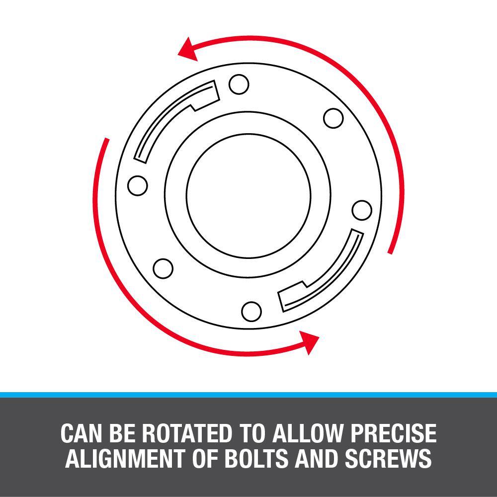 Oatey 3 in. PVC Open Offset Toilet Flange with Stainless Steel Ring 436052