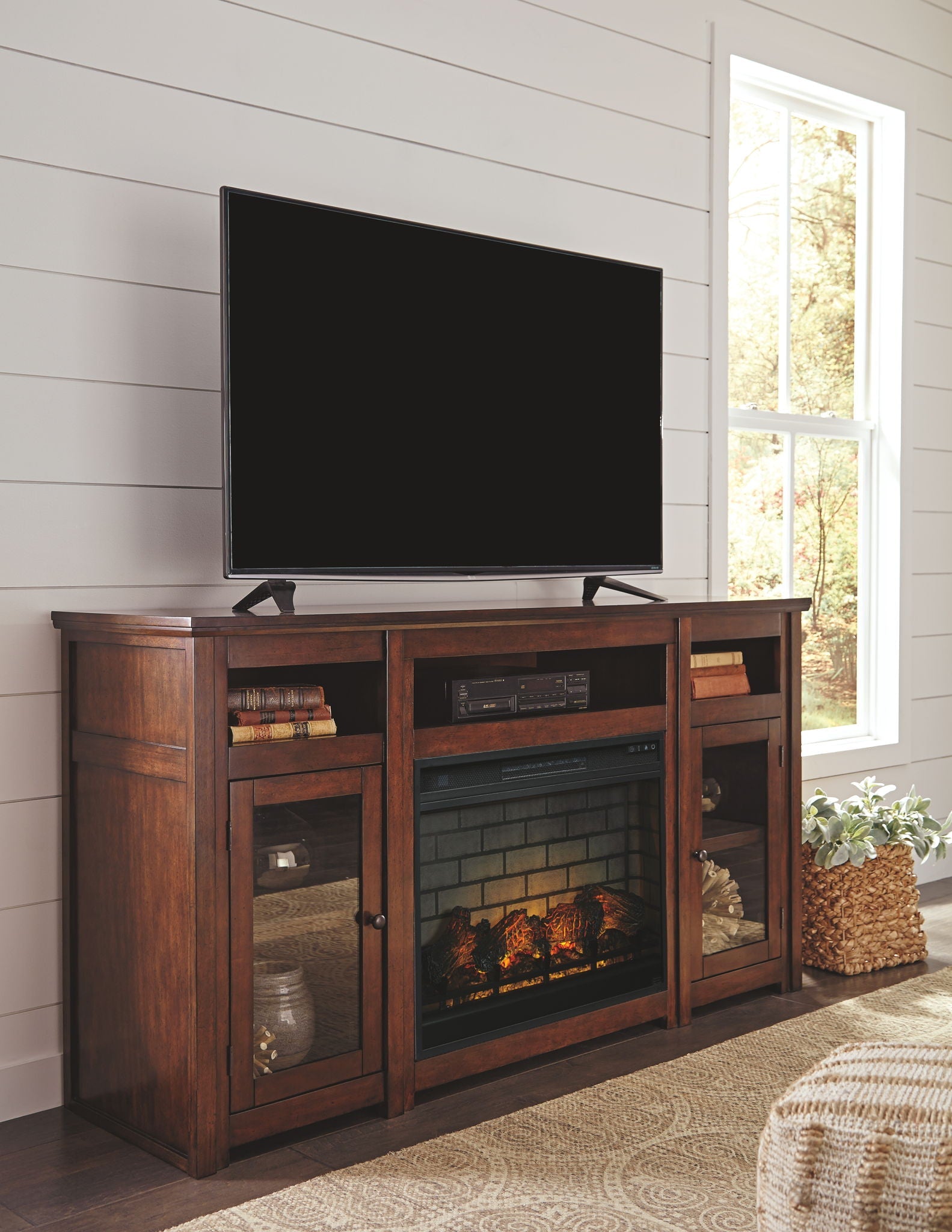 Harpan 72 TV Stand with Fireplace