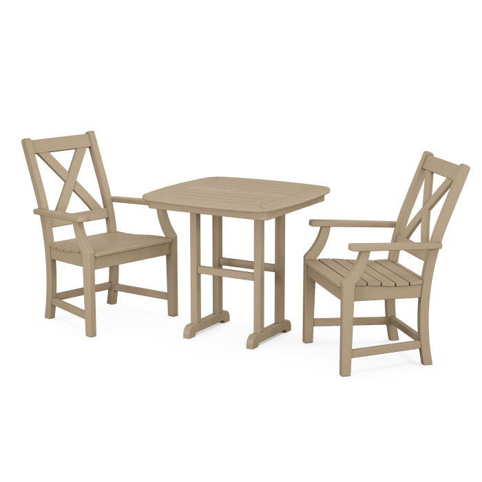 Polywood Braxton 3-Piece Dining Set in Vintage Finish PWS1199-1-V