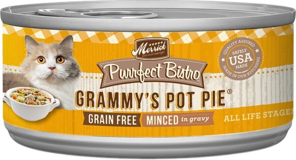 Merrick Purrfect Bistro Grain-Free Grammy's Pot Pie Minced in Gravy Canned Cat Food