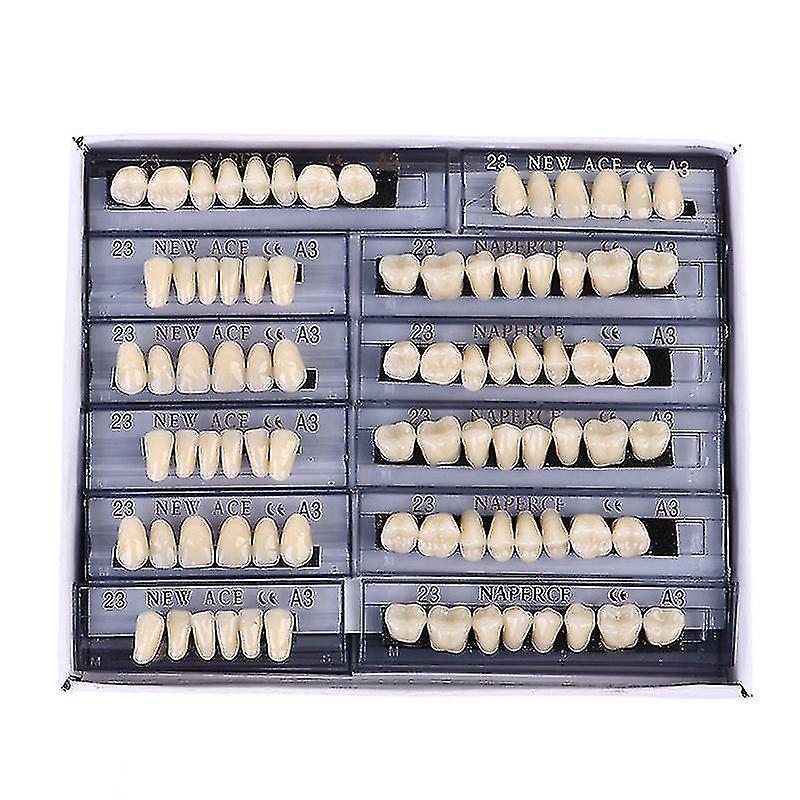 84pieces A3 Dental Synthetic Polymer Teeth Full Set Resin Denture Teeth Material