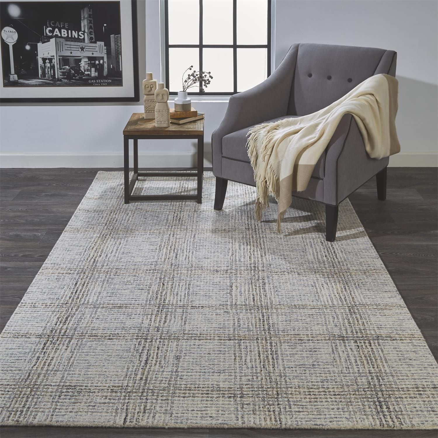 Natal Ivory and Gray Rug by BD Fine