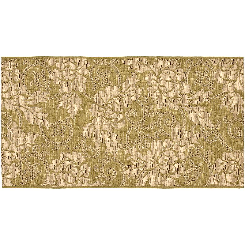 Safavieh Courtyard Floral Border Indoor Outdoor Rug