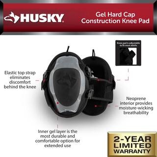 Husky Gel Hard Cap Construction Knee Pad (1-pair) HD00147