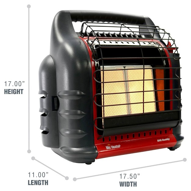 Mr Heater 4 000 To 18 000 Btu 3 Setting Big Buddy Portable Lp Gas Heater Unit