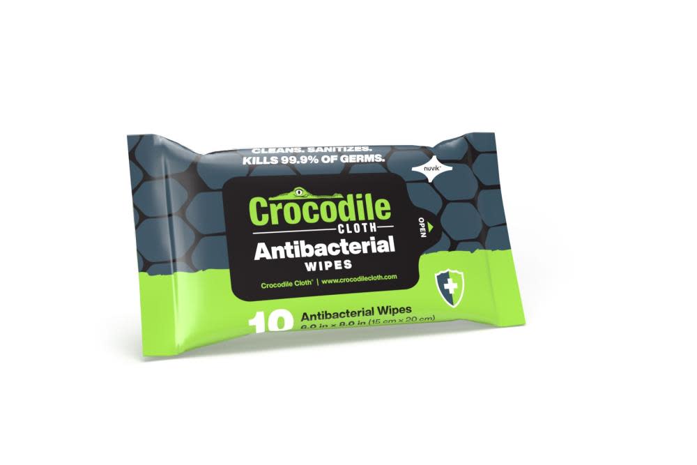 Crocodile Cloth Hand Wipes Antibacterial 10/10pk 100 Wipes