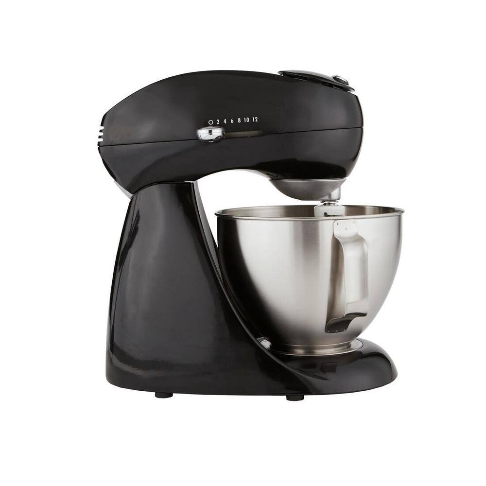 Hamilton Beach Eclectrics 4.5 Qt. 12-Speed Black All-Metal Stand Mixer 63227