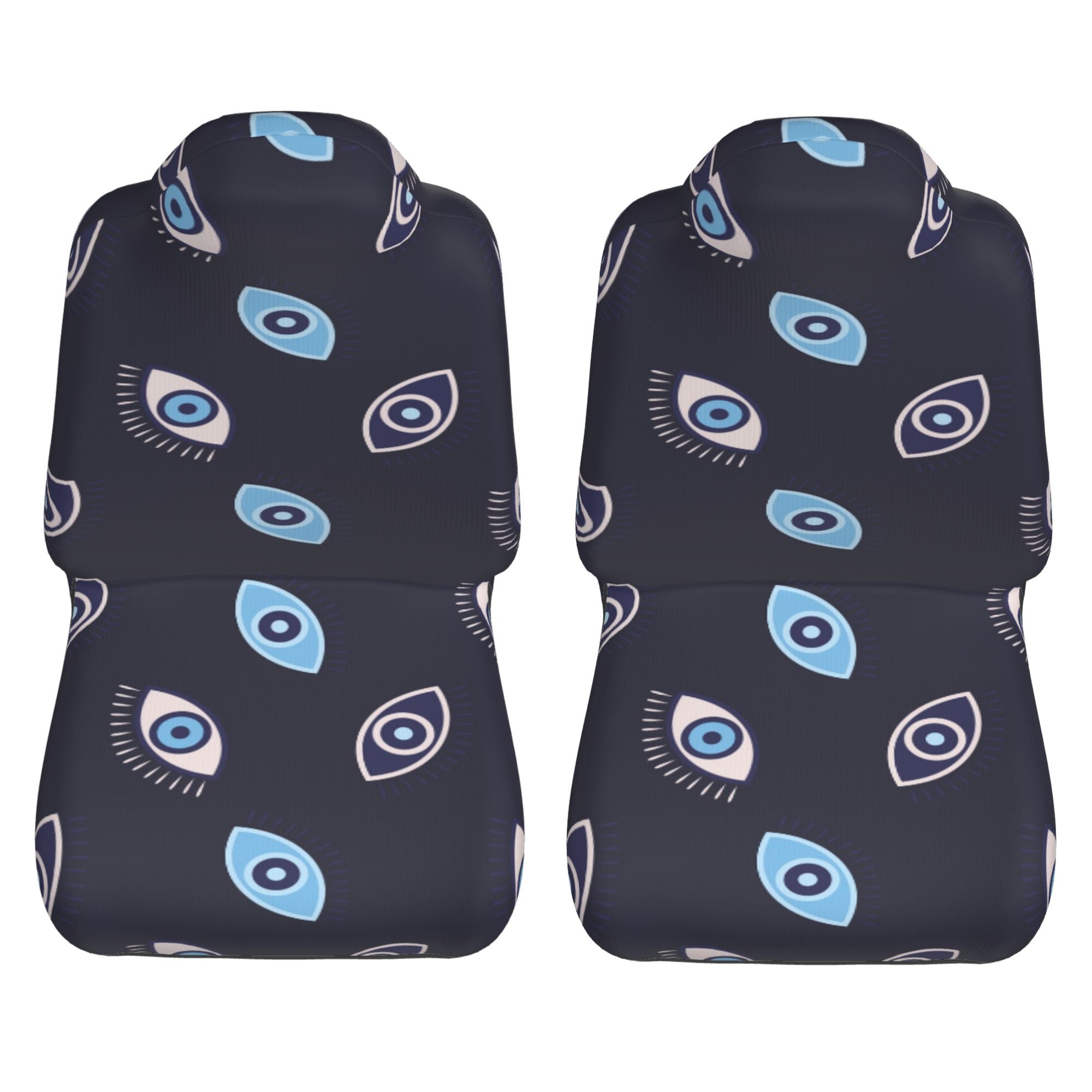 ZICANCN Car Seat Cover Blue Evil Eye Car Front Seat Covers Protectors ， Automotive Seat Covers for Cars Trucks Suv