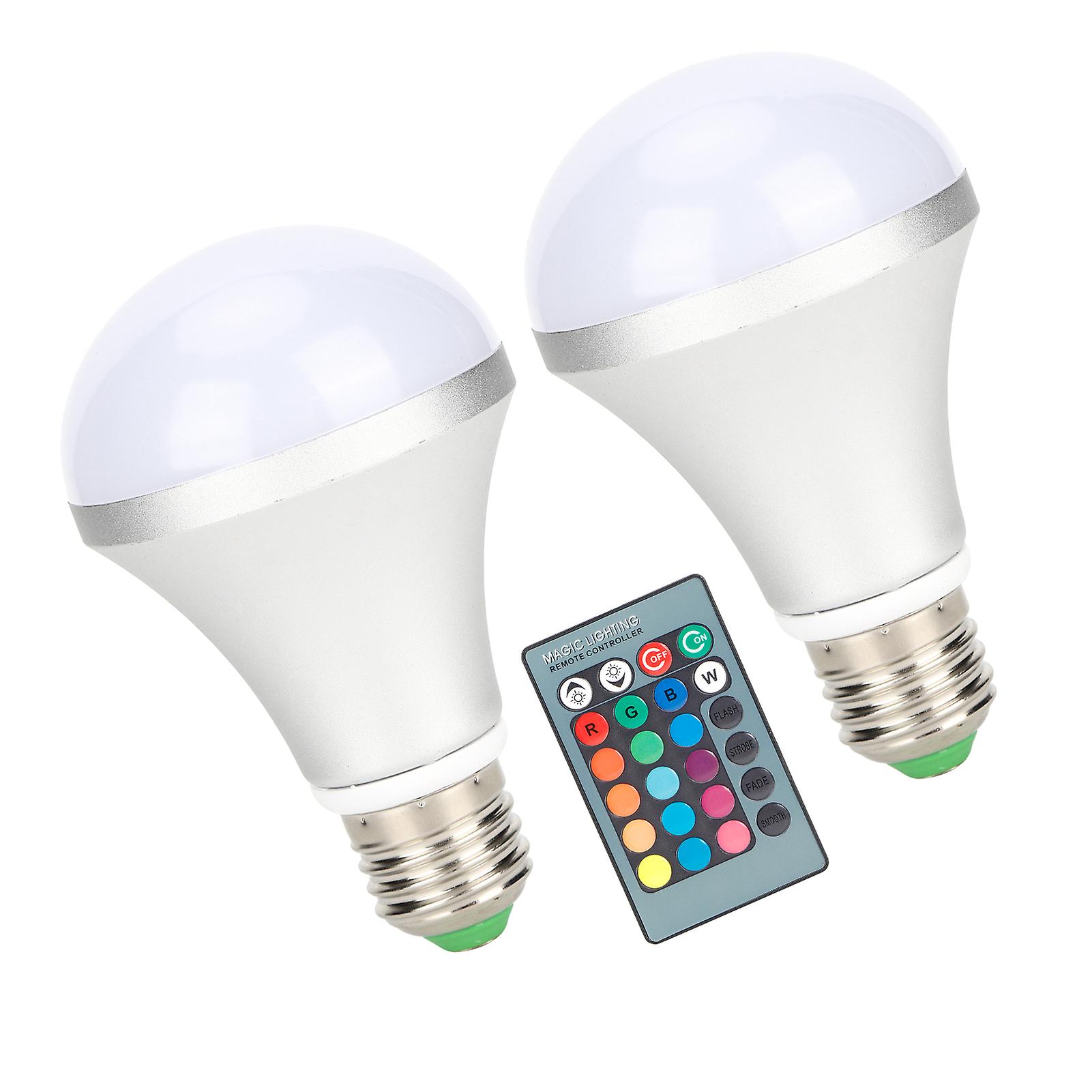 E27 Rgb Light Bulb 60w Led Color Changing Remote Control Energy Saving Bulb Lamp 85v265v