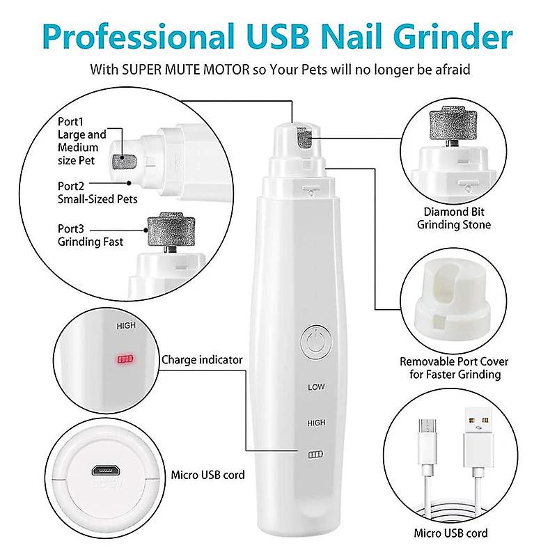 Painless grooming dog nail grinder