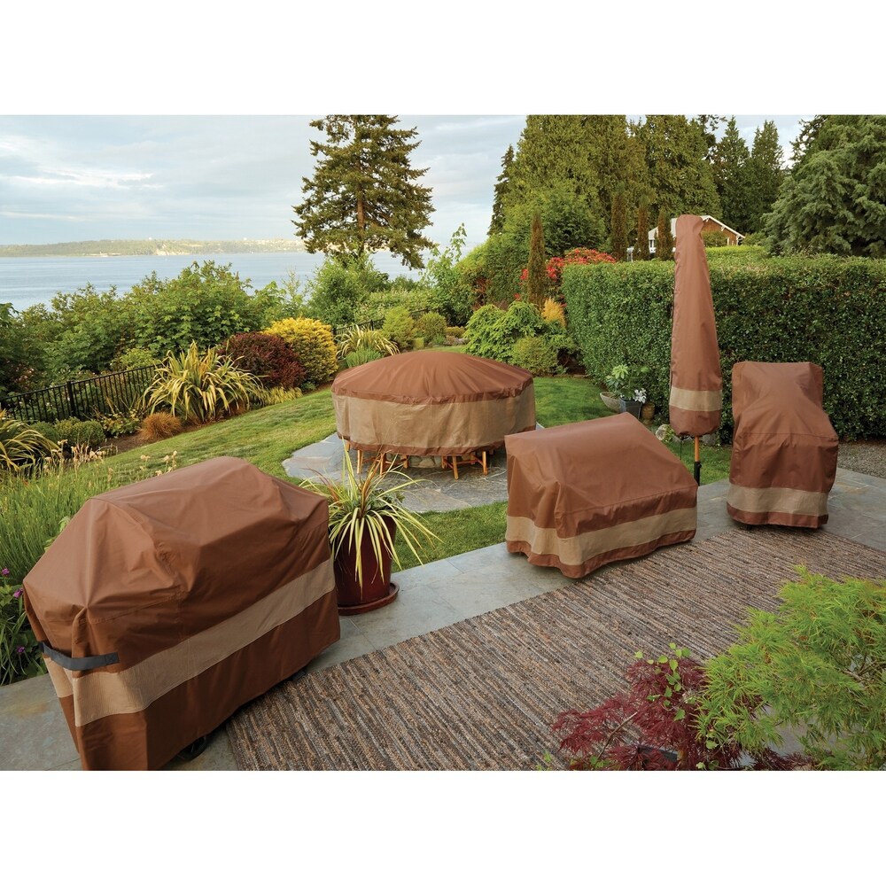 Duck Covers Ultimate Round Patio Table with Chairs Cover