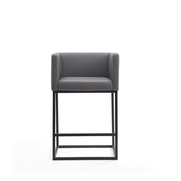 Embassy Counter Stool in Grey and Black (Set of 3)