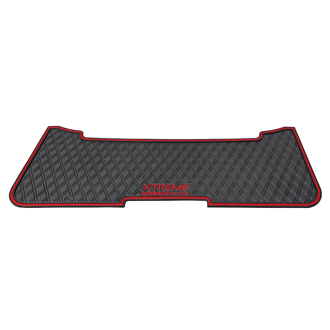 Xtreme Mats E-Z-GO Golf Cart Floor Mats for Rear Seat Kits and Rear Facing Foot Rests - Fits Select E-Z-GO RXV and TXT Rear Seat Kits - Red Trim