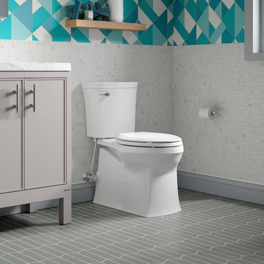 KOHLER Valiant the Complete Solution 2-Piece 1.28 GPF Single-Flush Elongated Toilet in White 45927-0