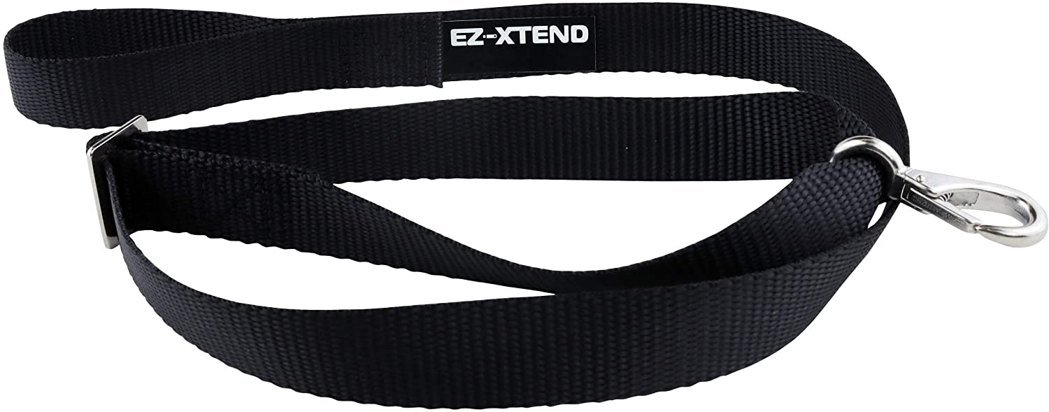 EZ-Xtend Premium Pontoon Boat Canopy and Bimini Top Strap with Adjustable Hook - All Stainless Steel Bimini Top Hardware - Best Replacement Straps (Package of 1， Black， 56