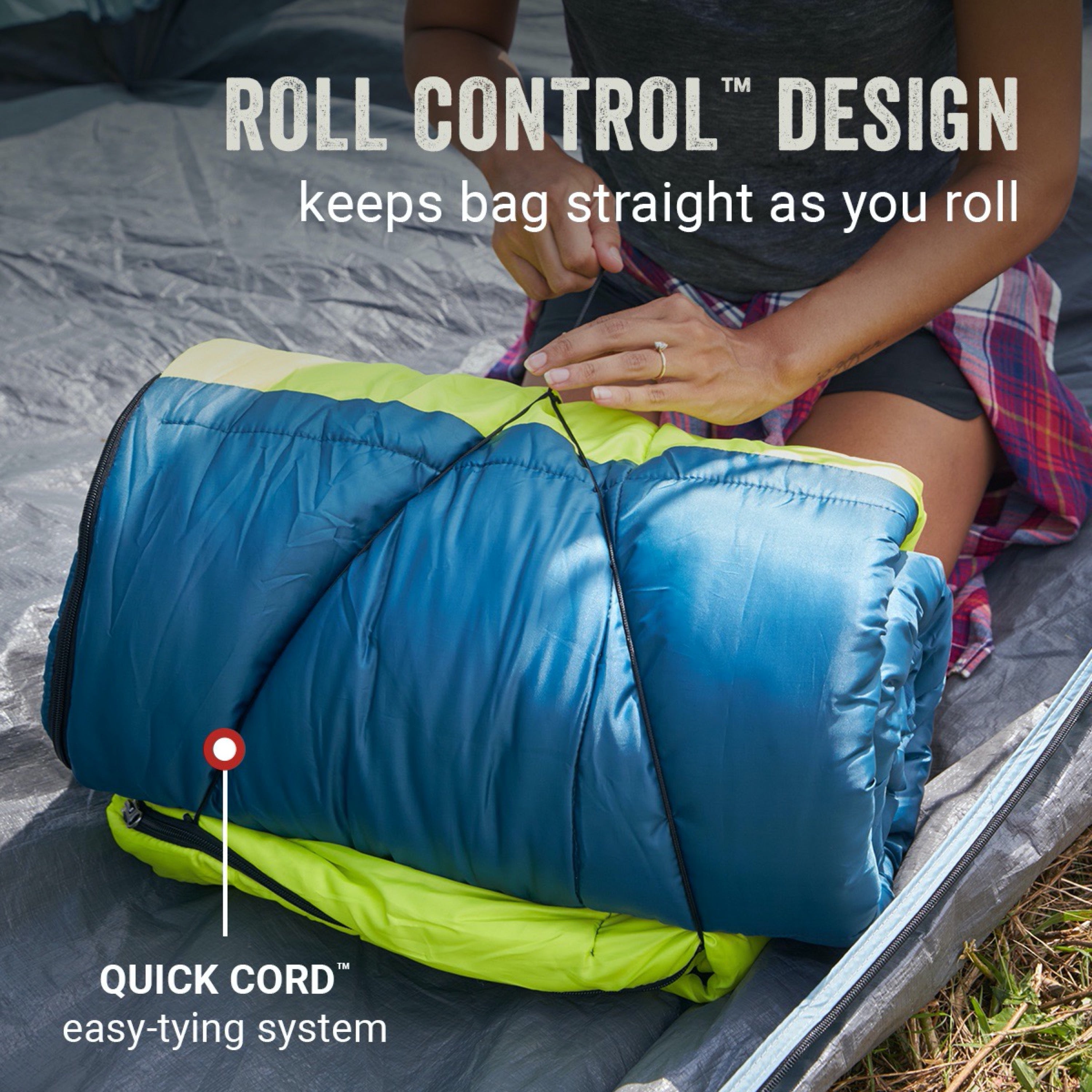 Coleman Kompact 40 Degree F Big & Tall Contour Sleeping Bag, Space