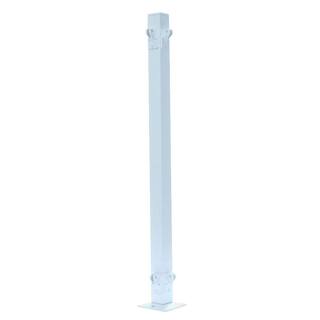 UDECX 3-16 ft. x 2 in. x 2 in. Aluminum White Corner Railing Post RRC941