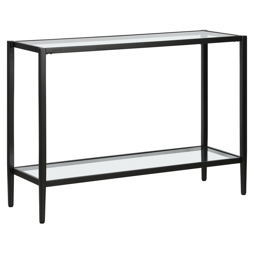 Hera 42'' Wide Rectangular Console Table with Clear Shelf   42\