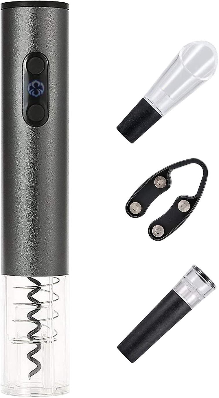 Electric Bottle Opener， Electric Corkscrew， Automatic Bottle Opener， Wine Opener Gift Set With Automatic Corkscrew， Foil Cutter， Wine Pourer And Wine