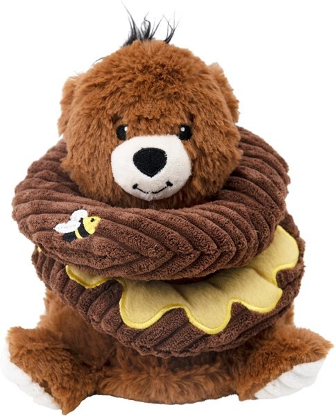 Charming Pet Ringamals Honey Bear Squeaky Puzzle Dog Toy