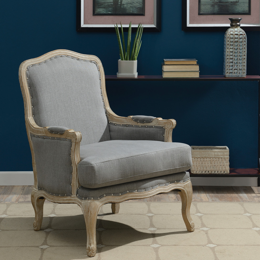 Regal Accent Chair  Light Blue   French Country   Armchairs And Accent Chairs   by Picket House  Houzz