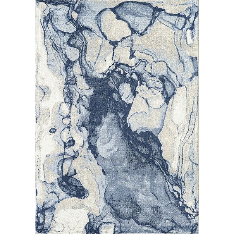 Abani Arto ART140A Abstract Liquid Marble Blue Area Rug