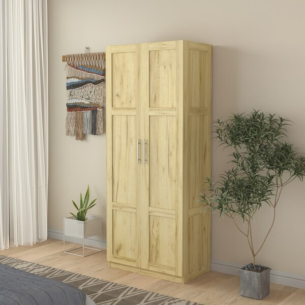 Wooden locker， 2 doors， 3 shelves， wardrobe closet， separate kitchen storage locker - - 38105664