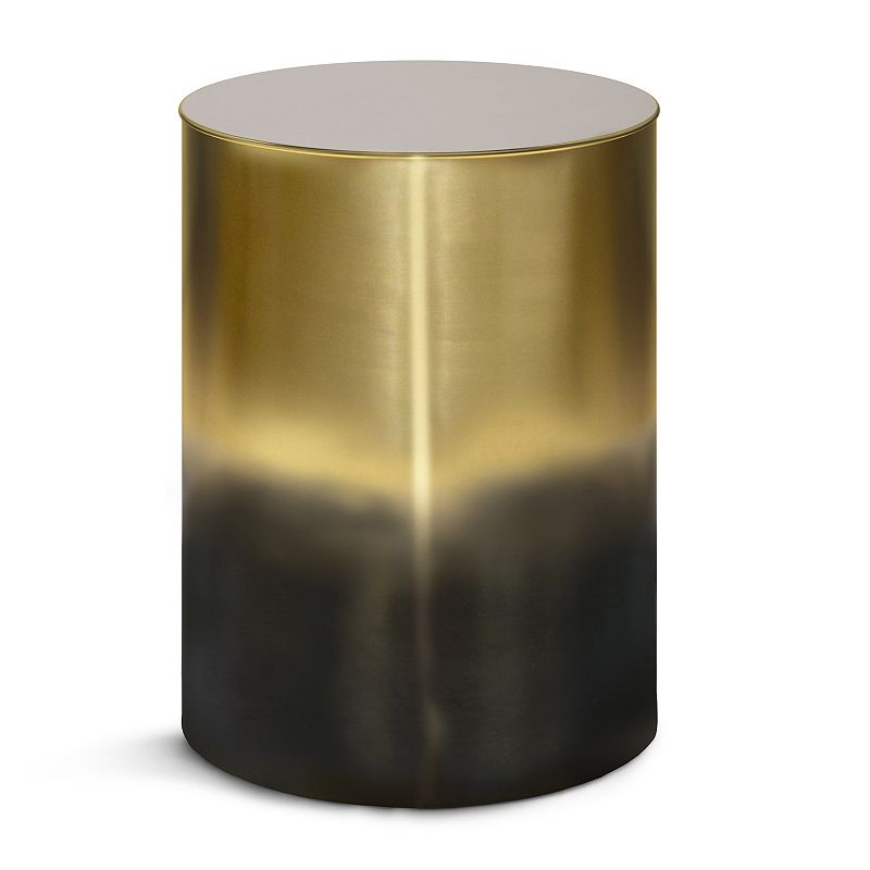 Simpli Home Curtis Metal Cylinder Accent Table