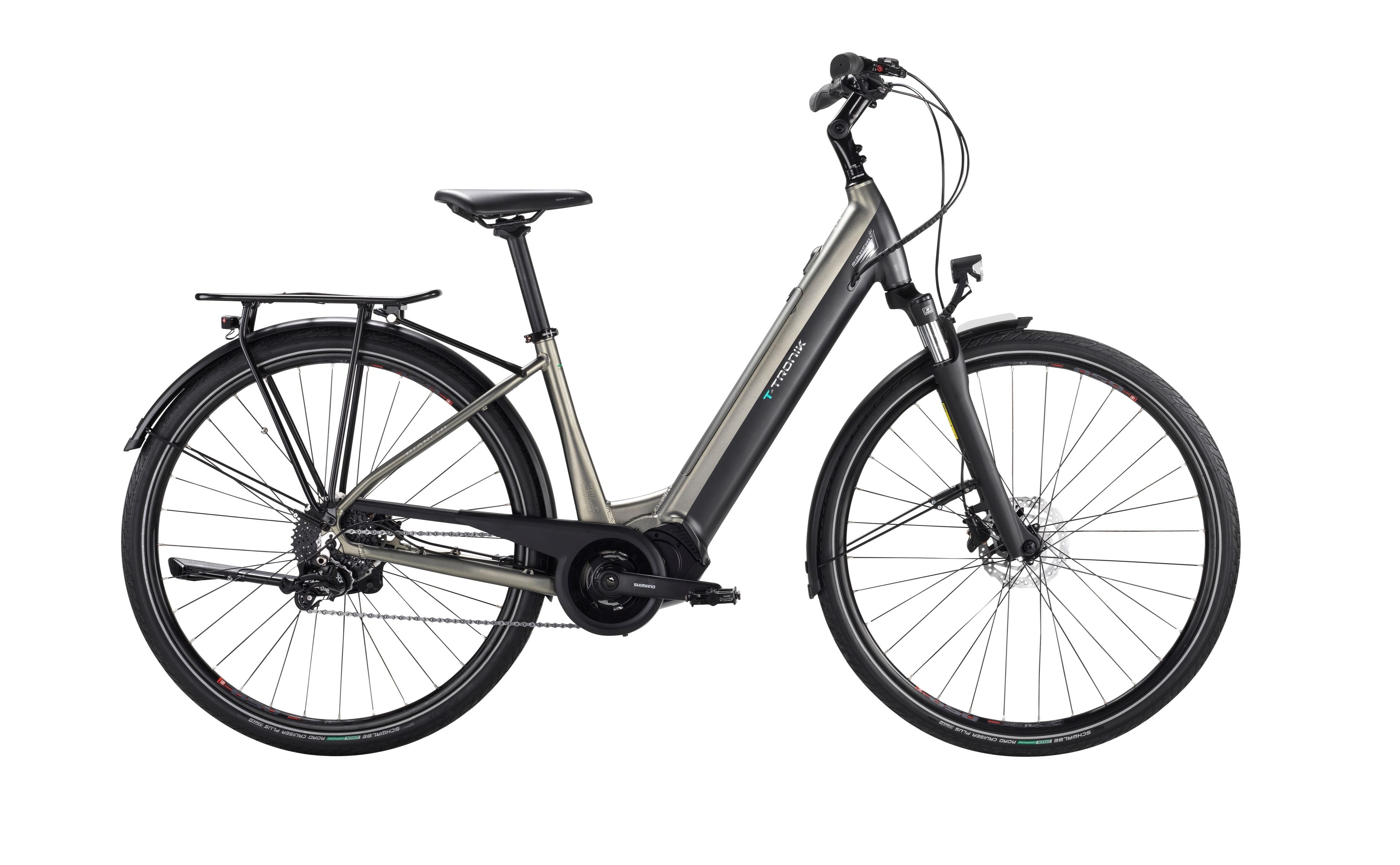 Bianchi T-Tronik C-Type Ebike - 9 Spd 417wh - Iridescent Bronze-Dark Graphite