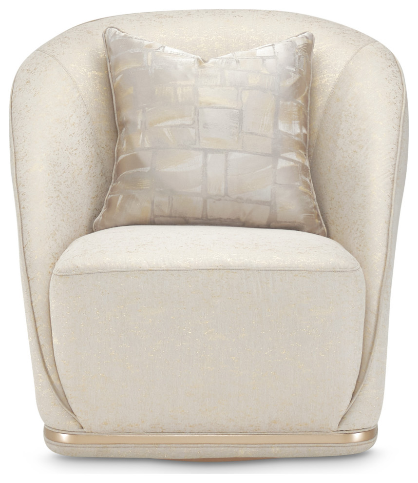 La Rachelle Swivel Chair   Gold Rush/Champagne   Contemporary   Armchairs And Accent Chairs   by HedgeApple  Houzz