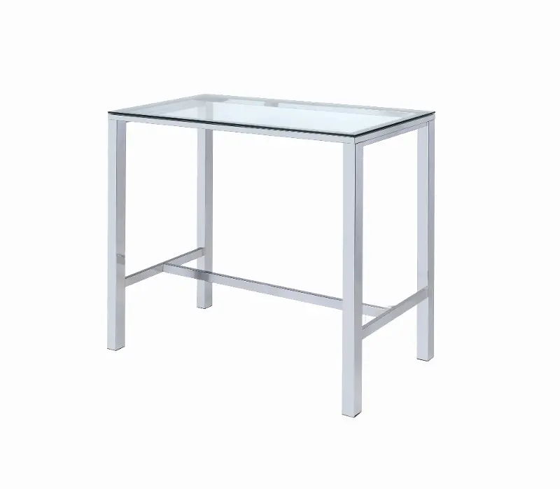 Amari Chrome Contemporary Bar Table