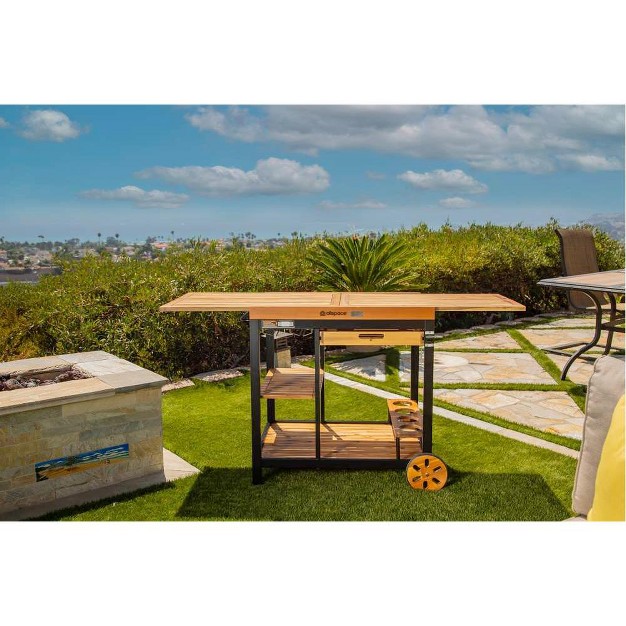 Allspace Acacia Wood Grill Trolley