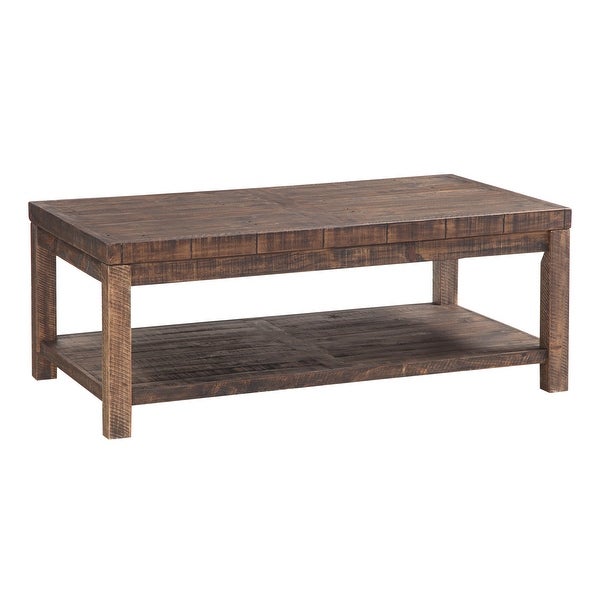 Craster Reclaimed Wood Rectangular Coffee Table in Smoky Taupe