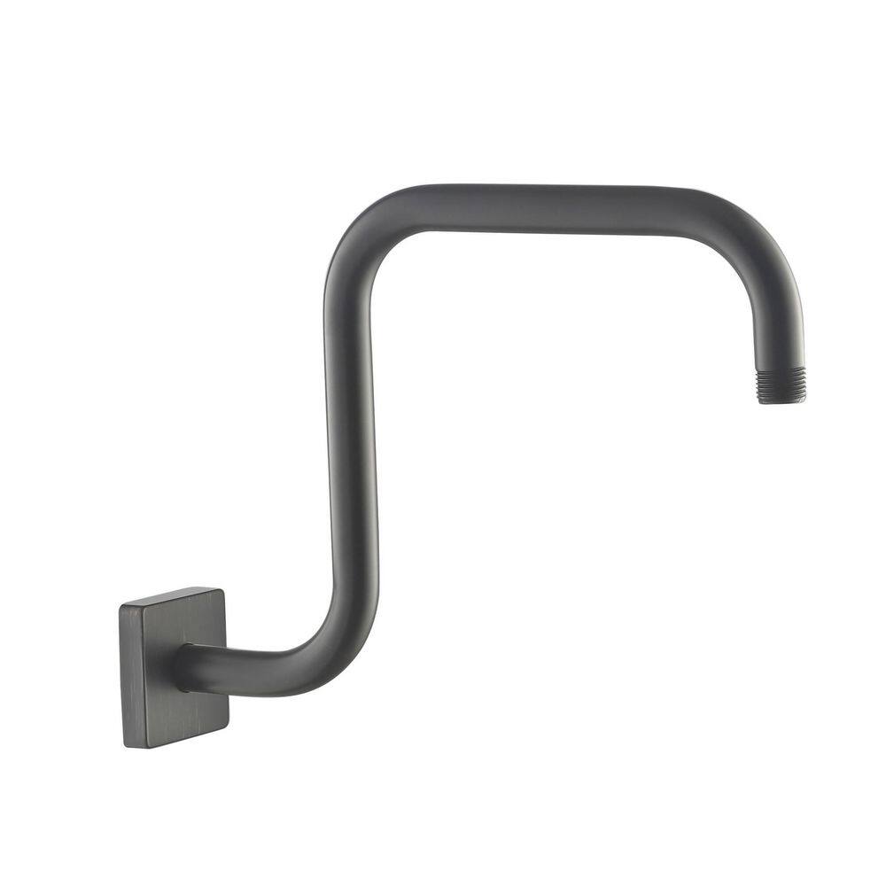 MODONA Gooseneck Square Rain Shower Arm with Flange Rubbed Bronze AC40-RB