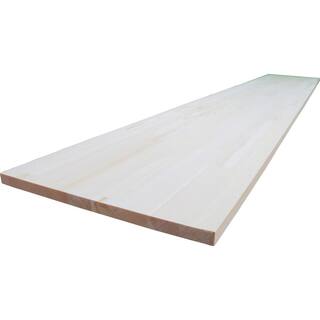 0.625 in. x 12 in. W x 6 ft. L Red Pine Natural Unfinished Shelve Board for 150 lbs. Capacity (1-Pack) D212ywW12215