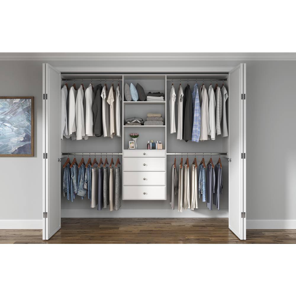 Closet Evolution Ultimate 60 in. W - 96 in. W Tower Wall Mount 6-Shelf Wood Closet System WH19