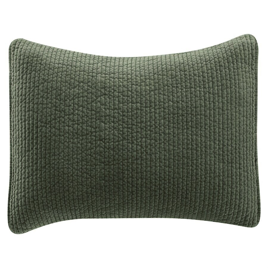 HiEnd Accents Stonewashed Cotton Velvet Quilted Pillow Sham