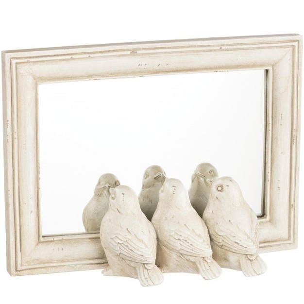 Sullivans Birds Mirror 6 quot h White