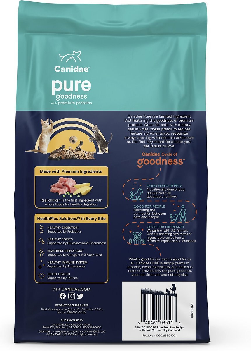 CANIDAE Grain-Free PURE Limited Ingredient Chicken Recipe Dry Cat Food