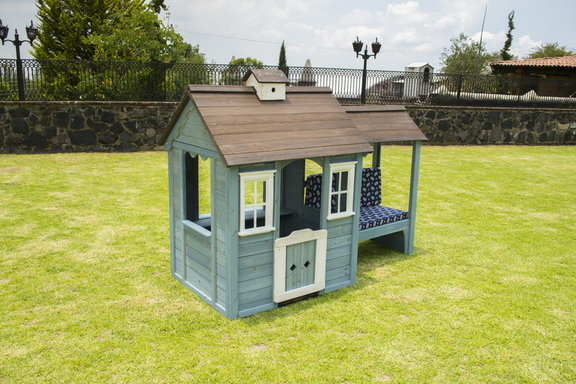 Sportspower WP 587 Wooden Playhouse with Bench