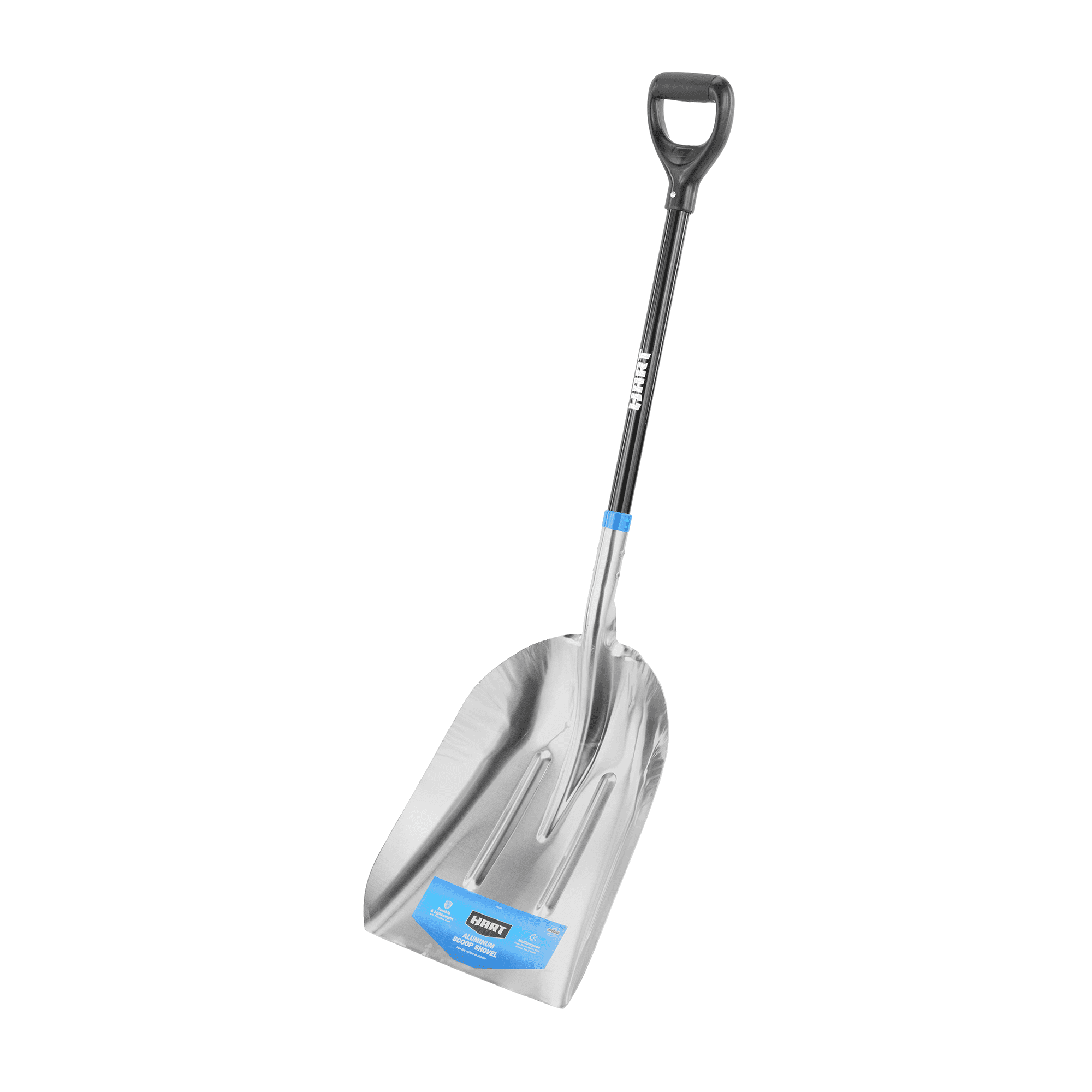 HART Aluminum Scoop Shovel with Fiberglass Shaft and Plastic D Handle